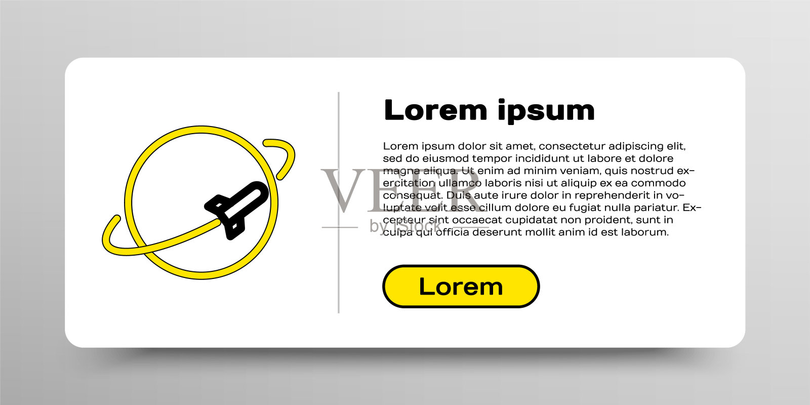 线行星图标孤立在白色背景。色彩斑斓的轮廓的概念。向量插画图片素材