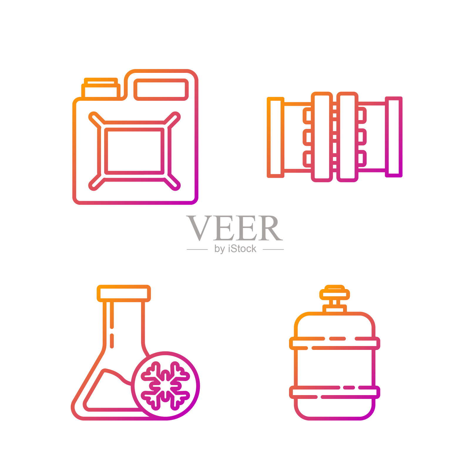 设置管路丙烷气罐防冻试验管图标素材