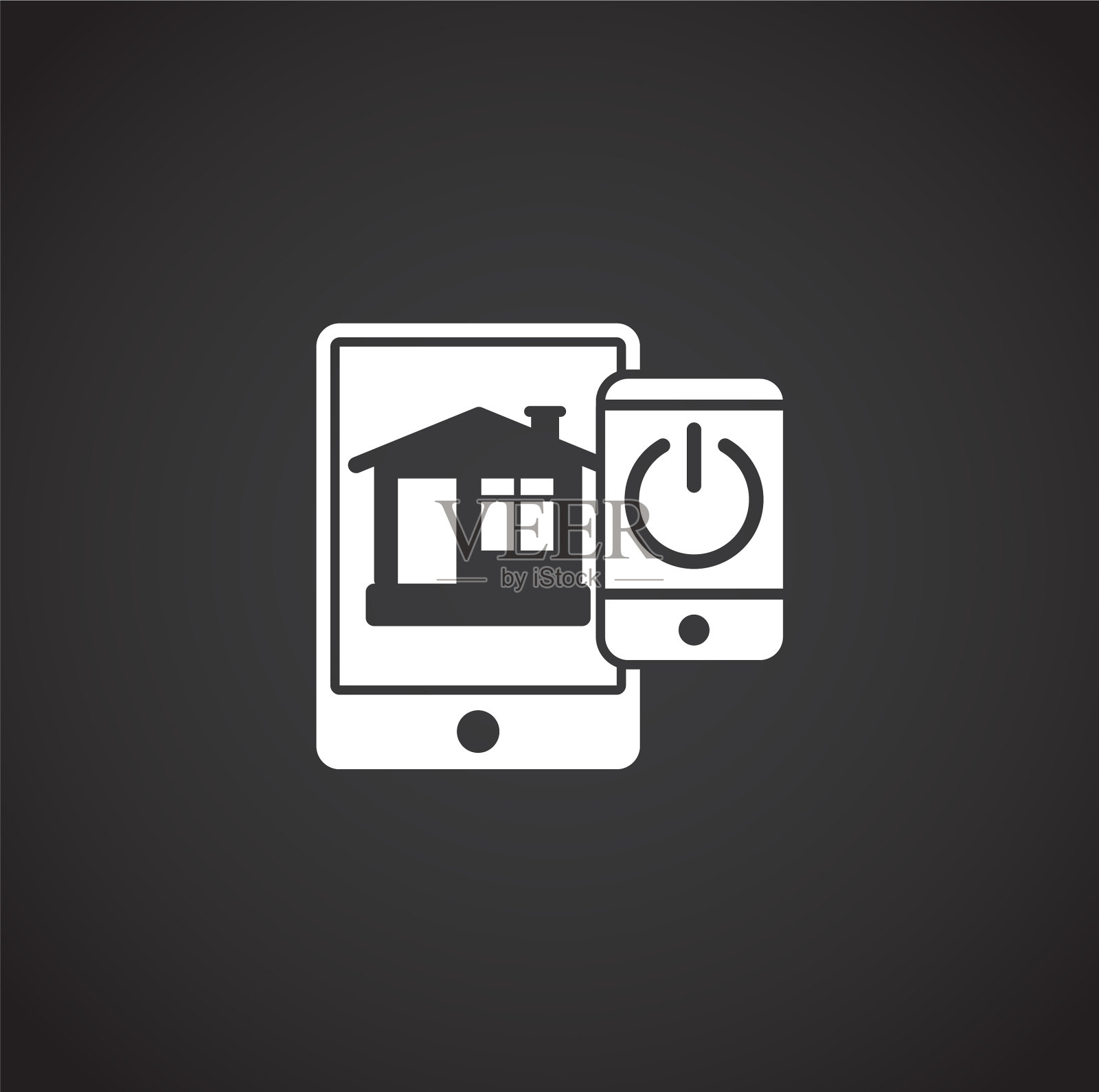 智能家居相关图标的背景图形图标素材