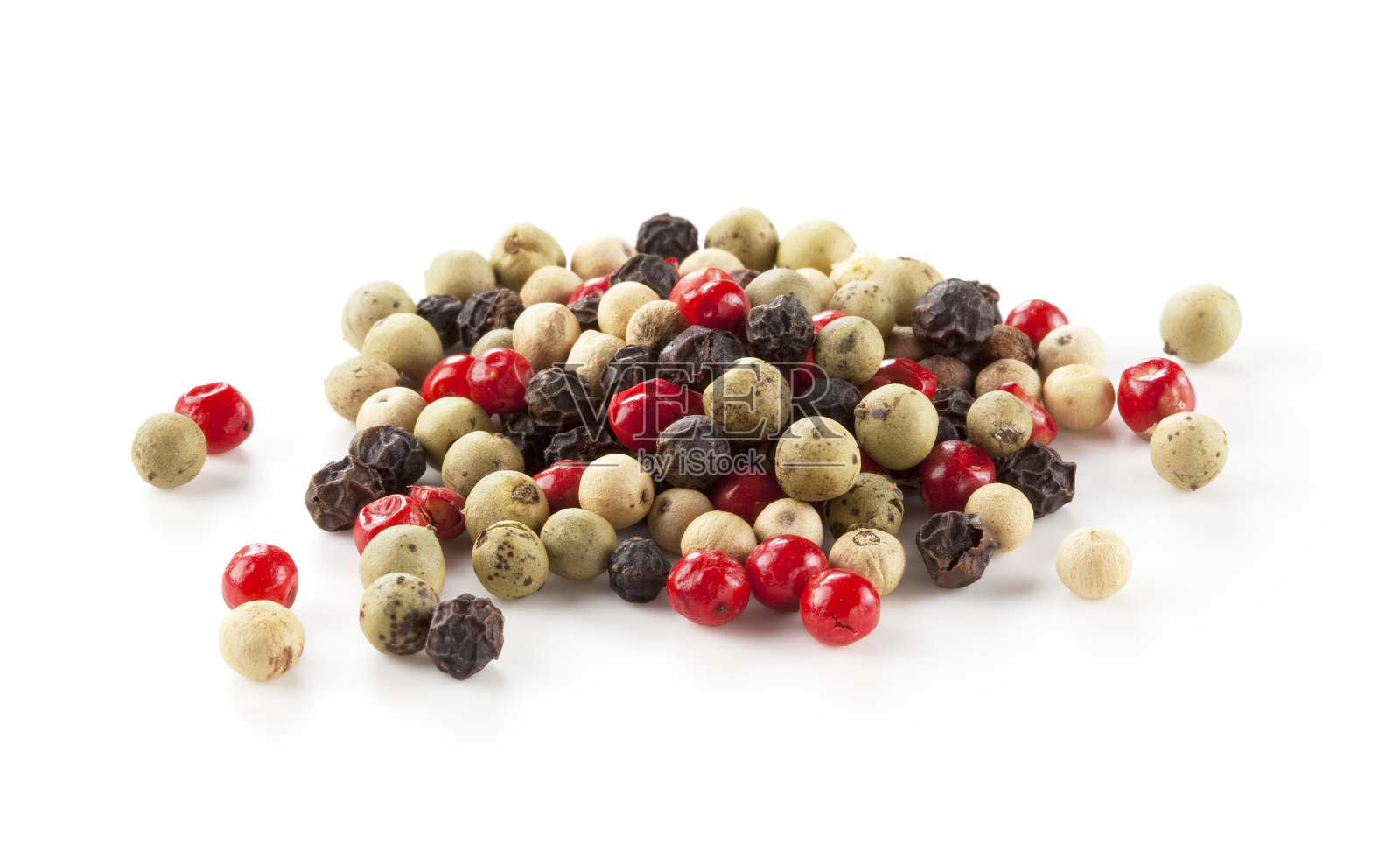 颜色辣椒混合在白色的背景上照片摄影图片