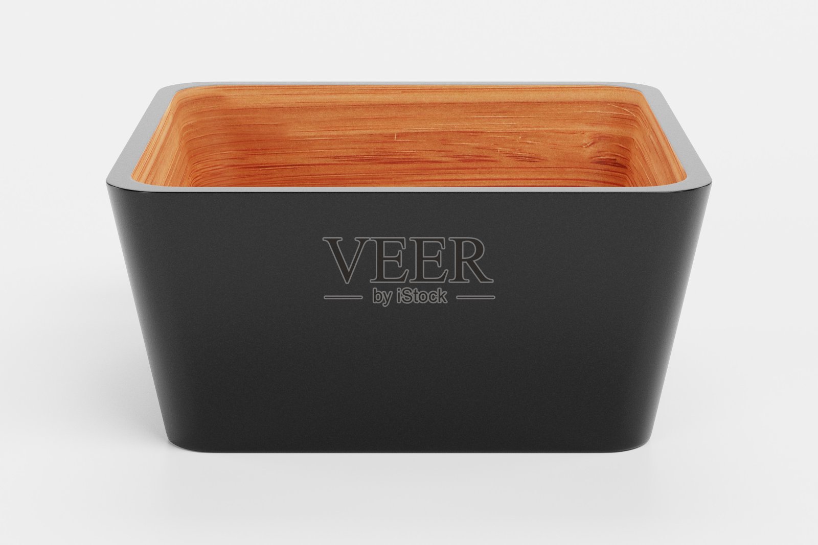 竹碗的逼真3d渲染照片摄影图片