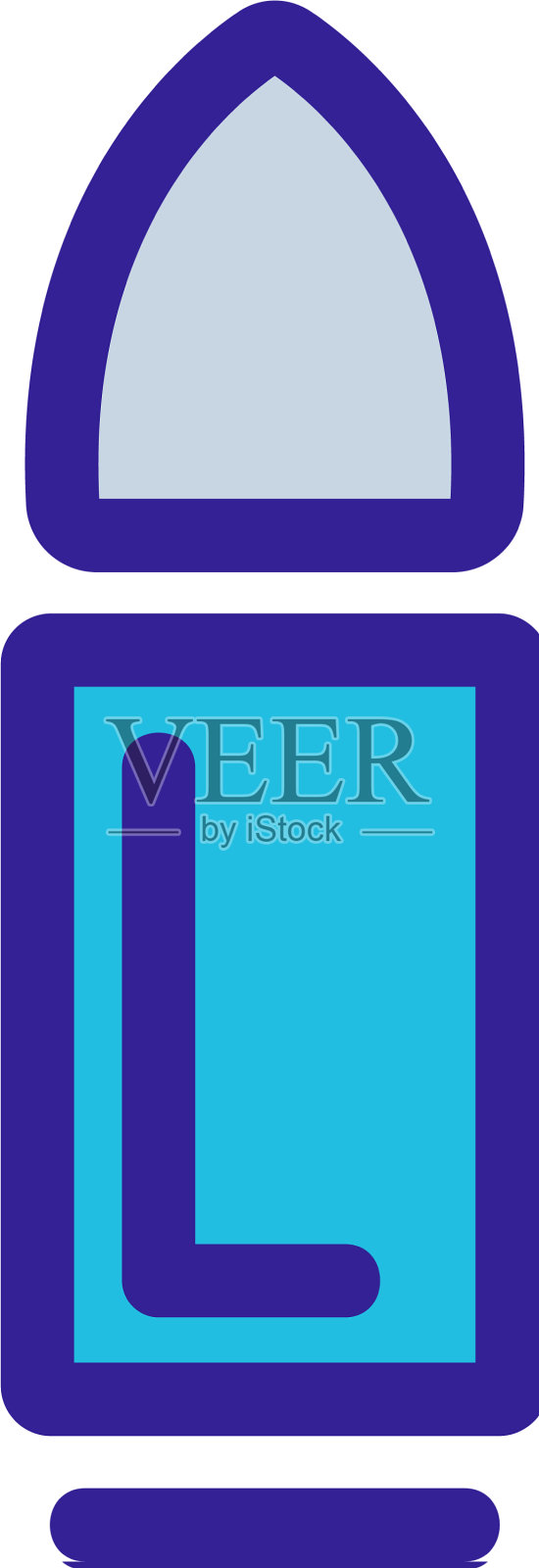 子弹图标孤立的轮廓符号插画图片素材