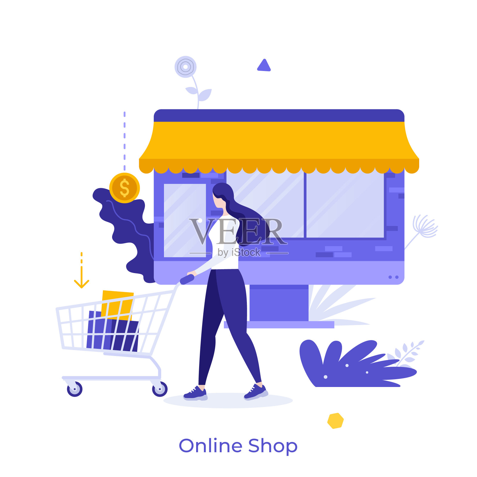 抽象的角色概念插画图片素材