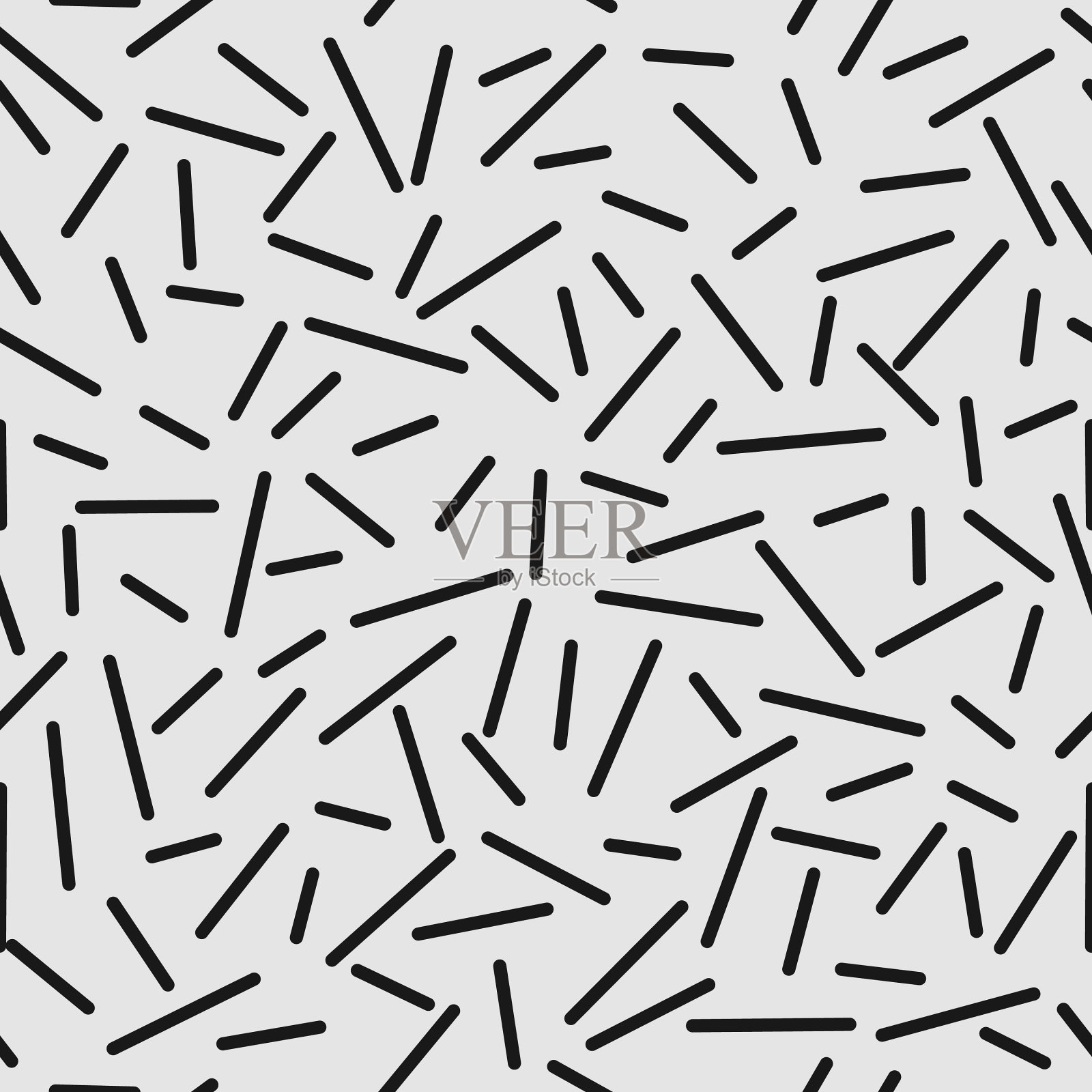 孟斐斯风格无缝图案线条与插画图片素材