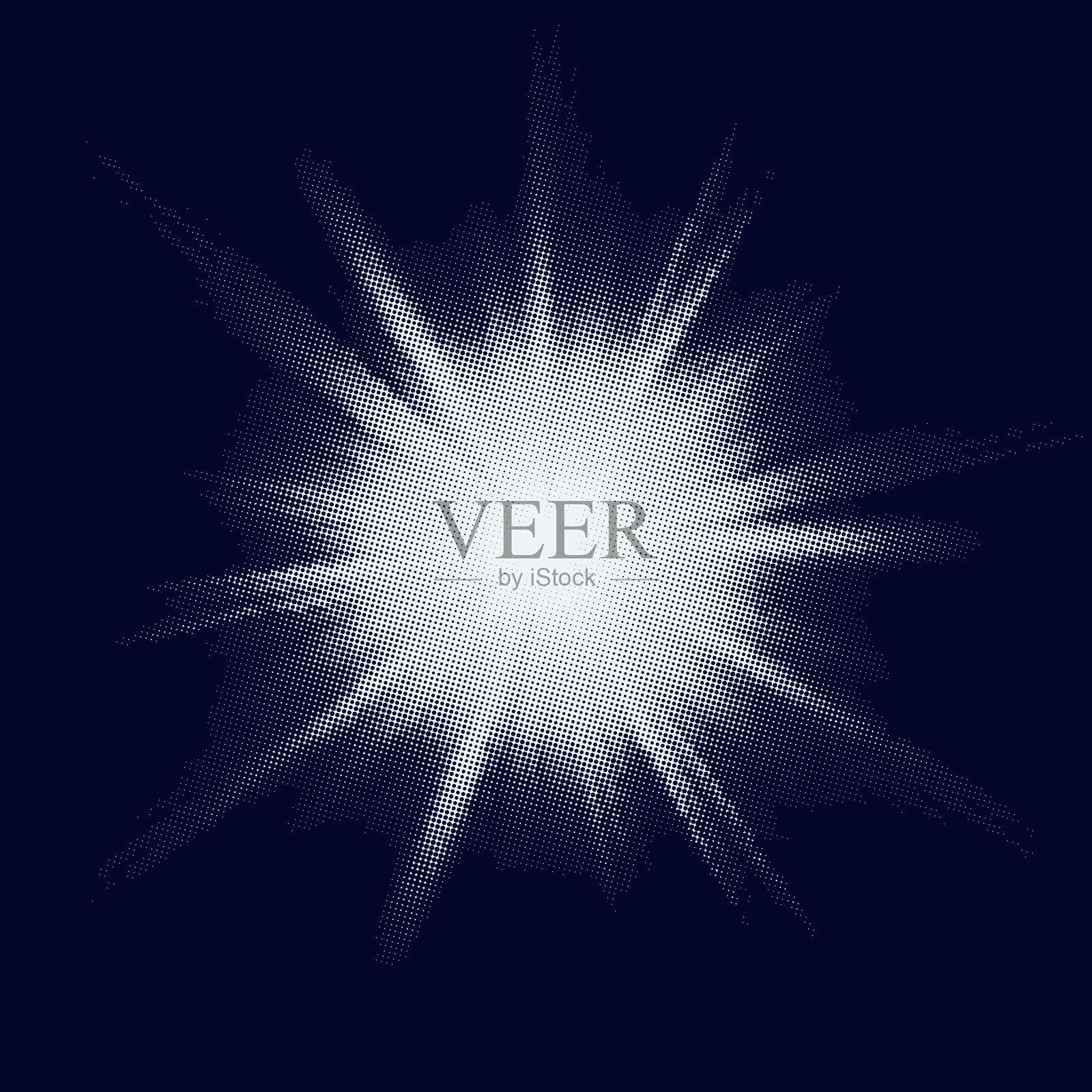 蓝色的半色调爆炸。每股收益10插画图片素材