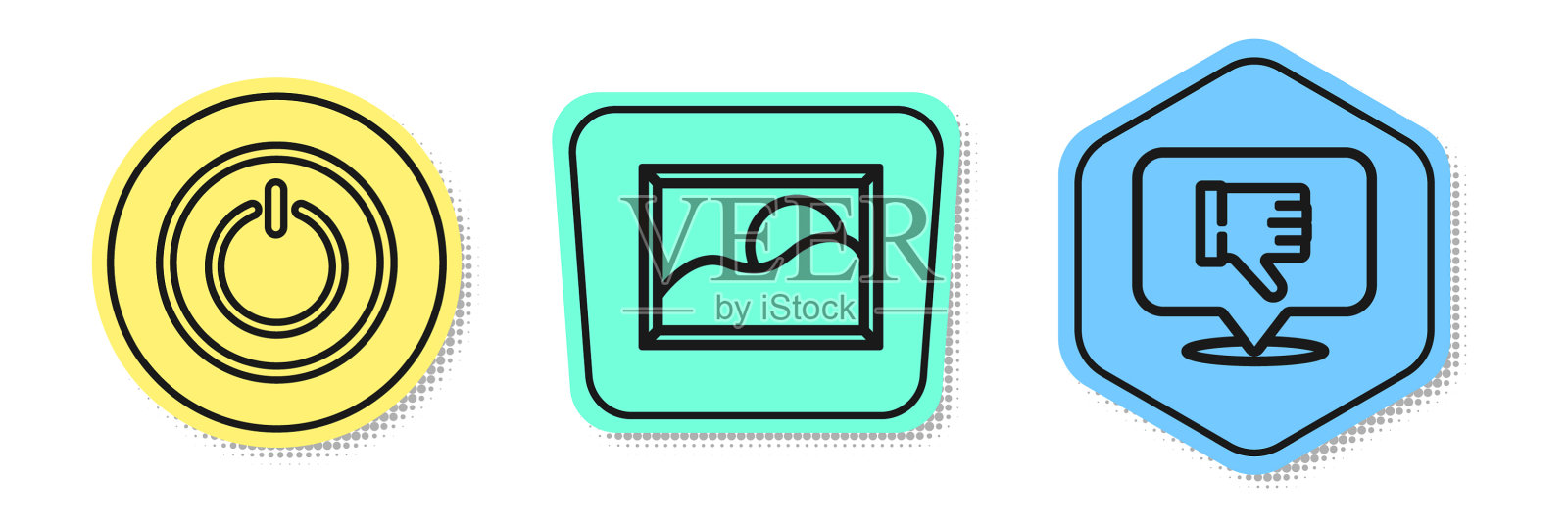 设置线路电源按钮图片横屏和图标素材