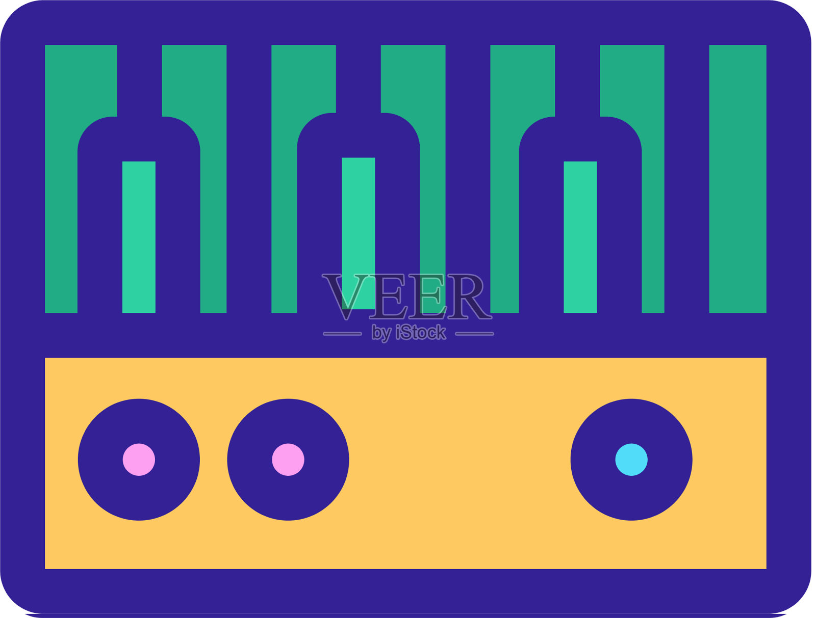 摇滚音乐图标孤立轮廓符号设计元素图片