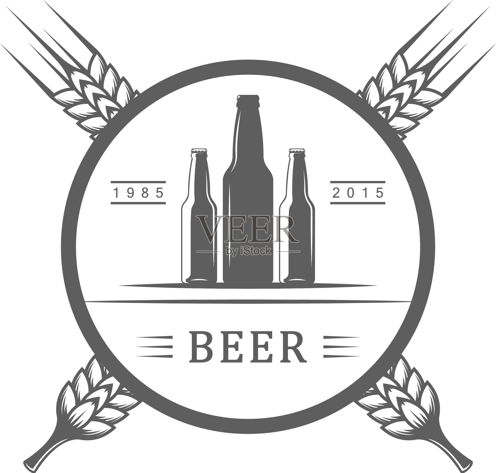 啤酒商标设计元素图片