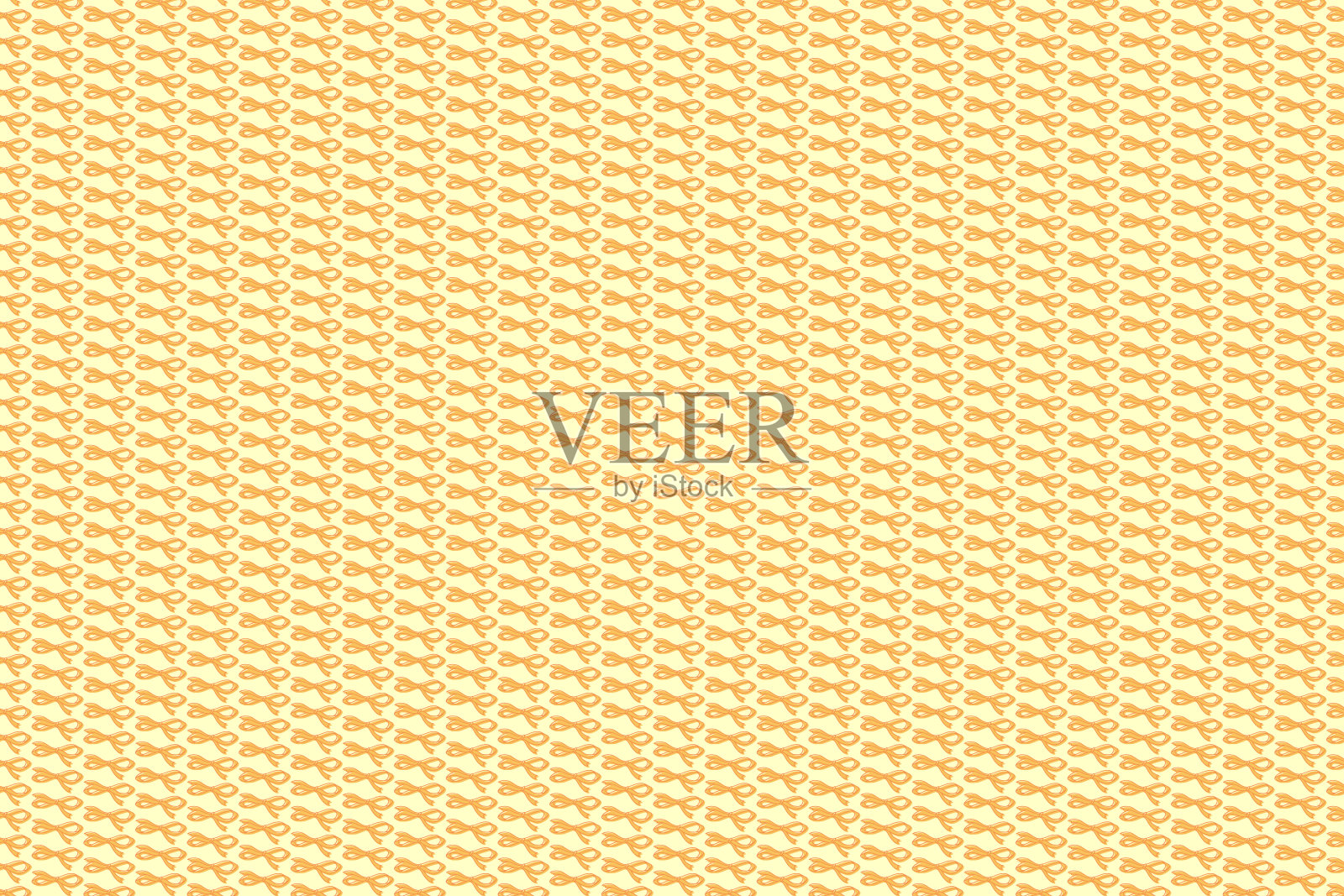 明亮的蝴蝶结图案。节日的黄色背景插画图片素材