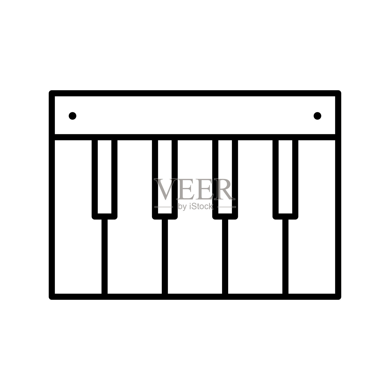 独特的钢琴线条图标图标素材