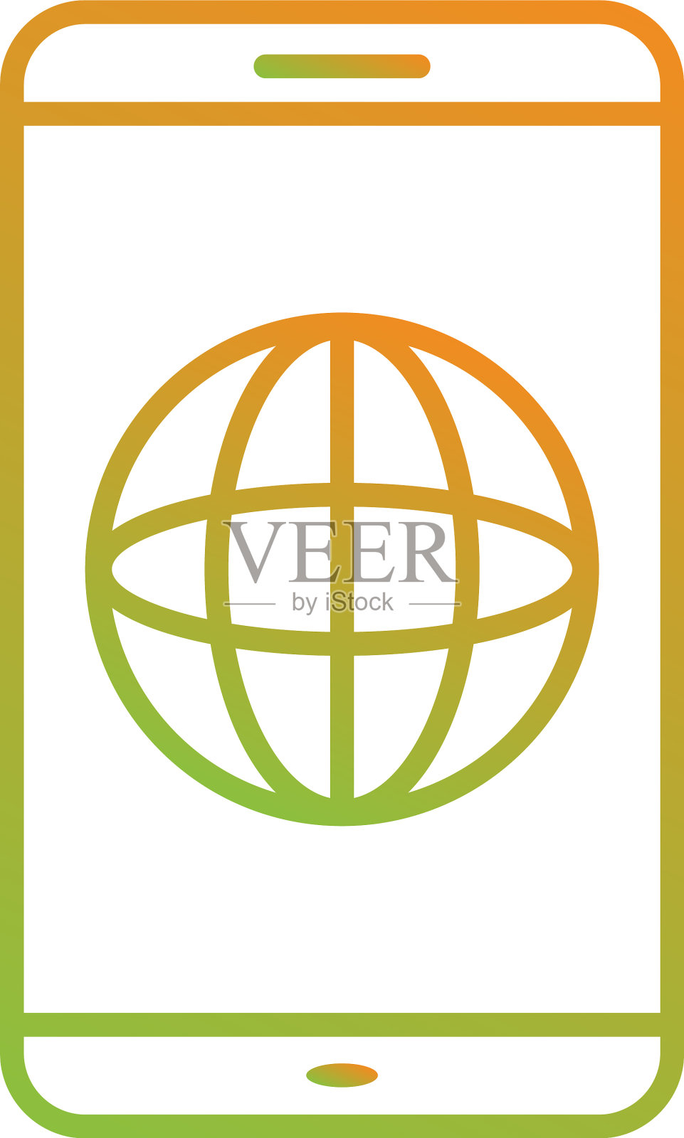 独特的新闻移动线图标设计元素图片