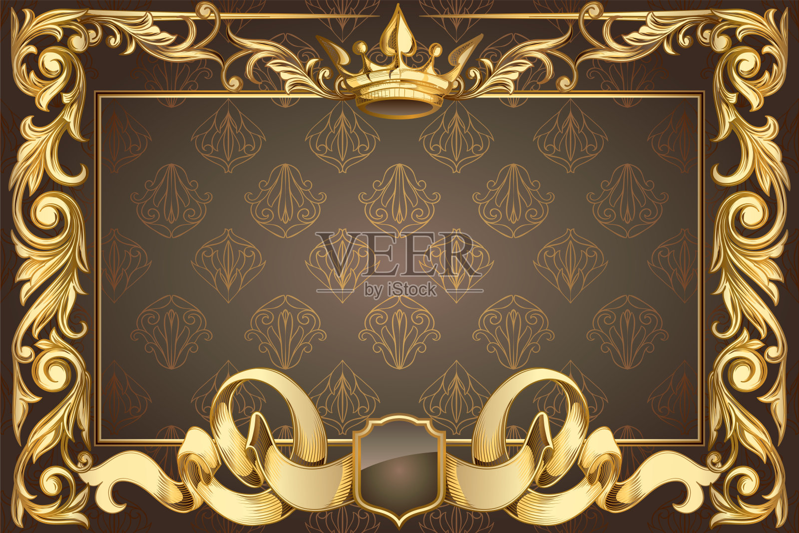 金色装饰复古设计插画图片素材