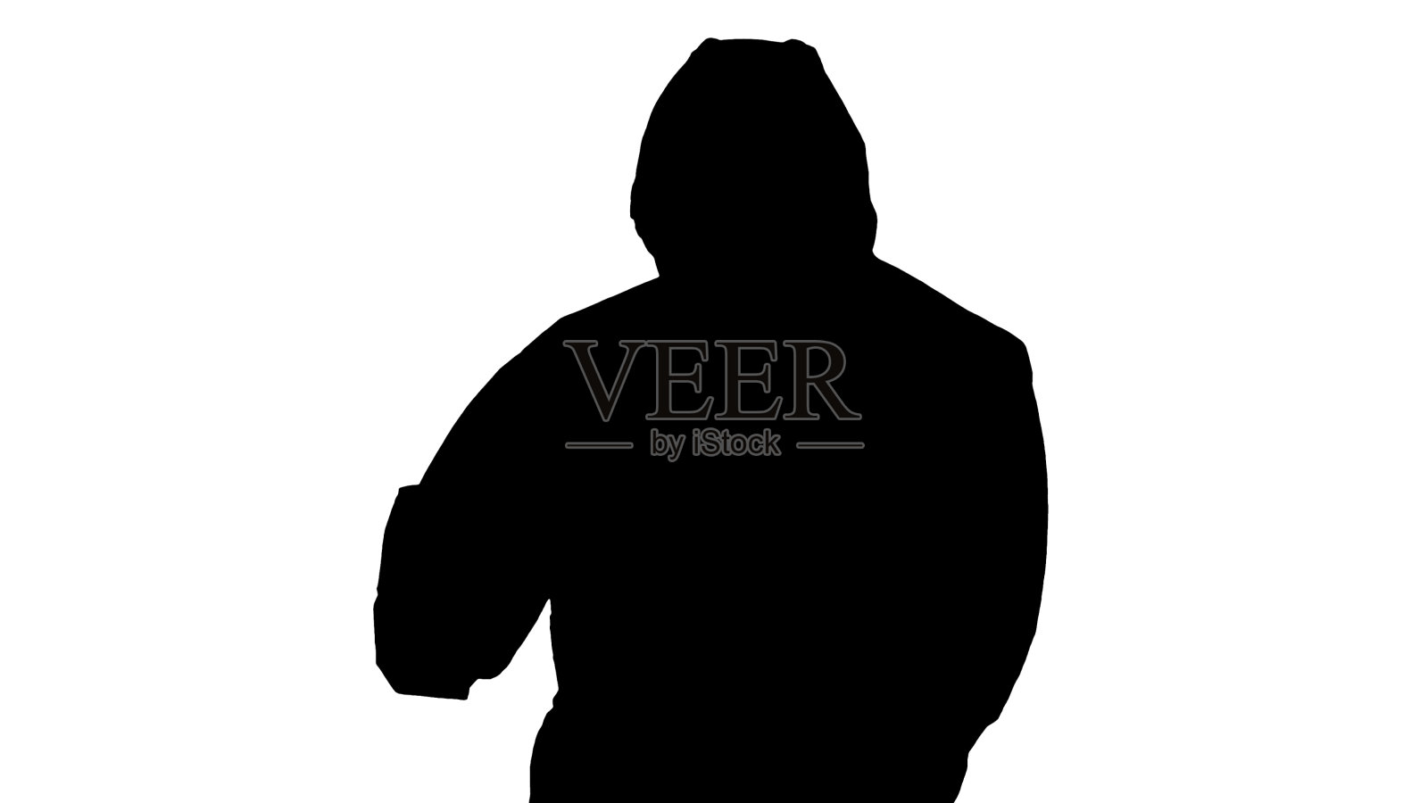 剪影男医生在防护服使用数字平板电脑照片摄影图片