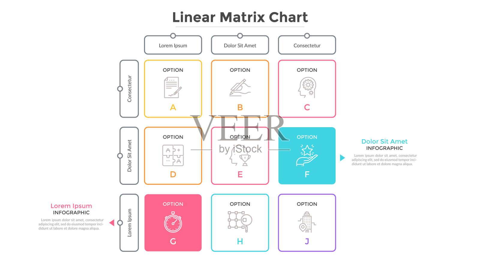 现代线性信息图模板插画图片素材