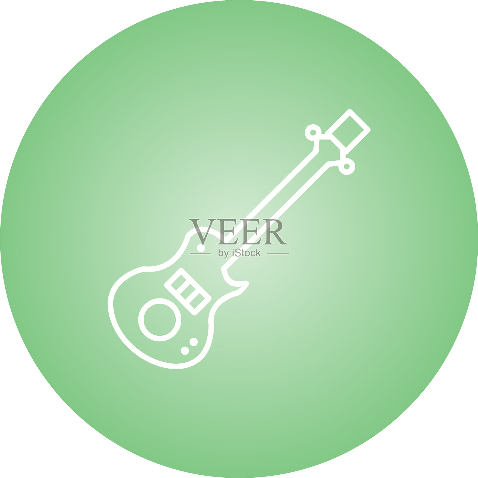 独特的电吉他线图标插画图片素材