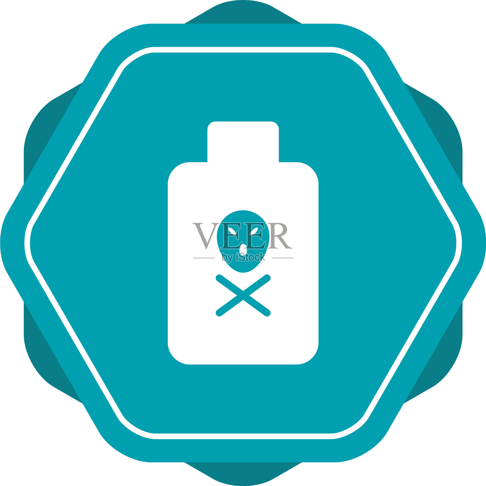 独特的危险化学符号插画图片素材