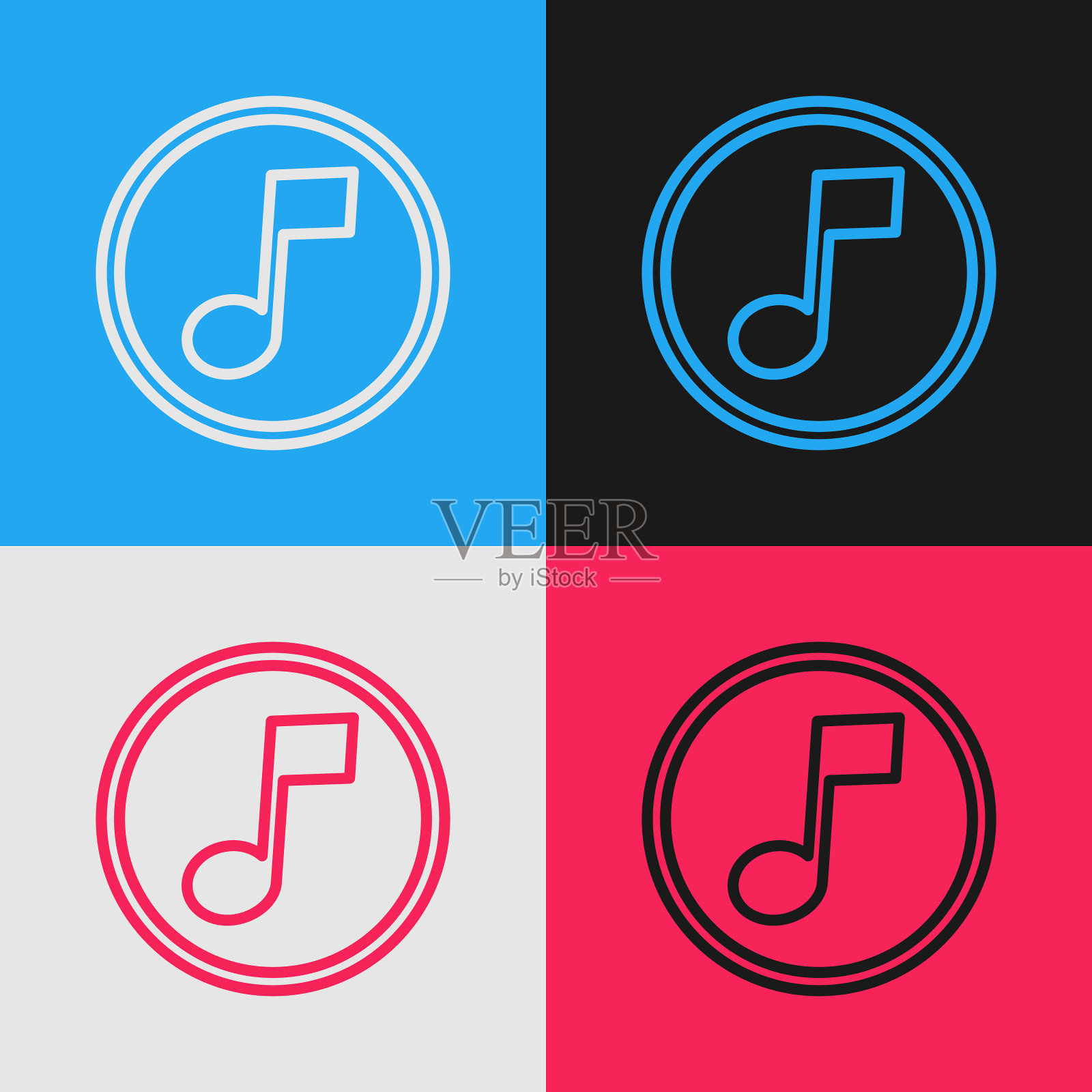 颜色线音乐音符色调图标隔离颜色图标素材