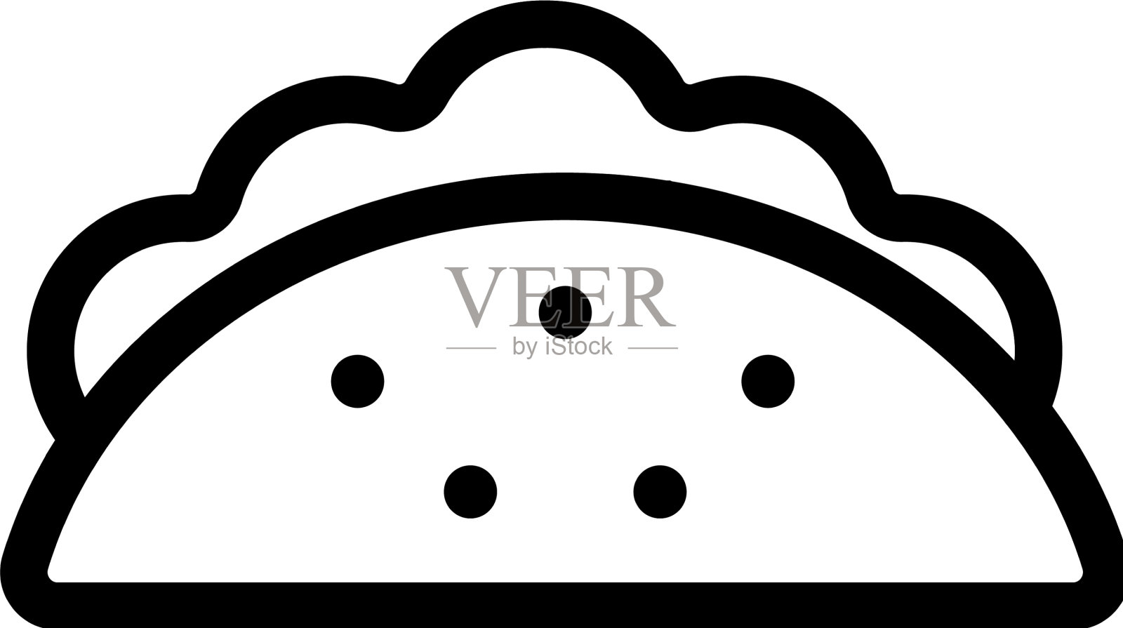 塔可图标孤立轮廓符号图标素材