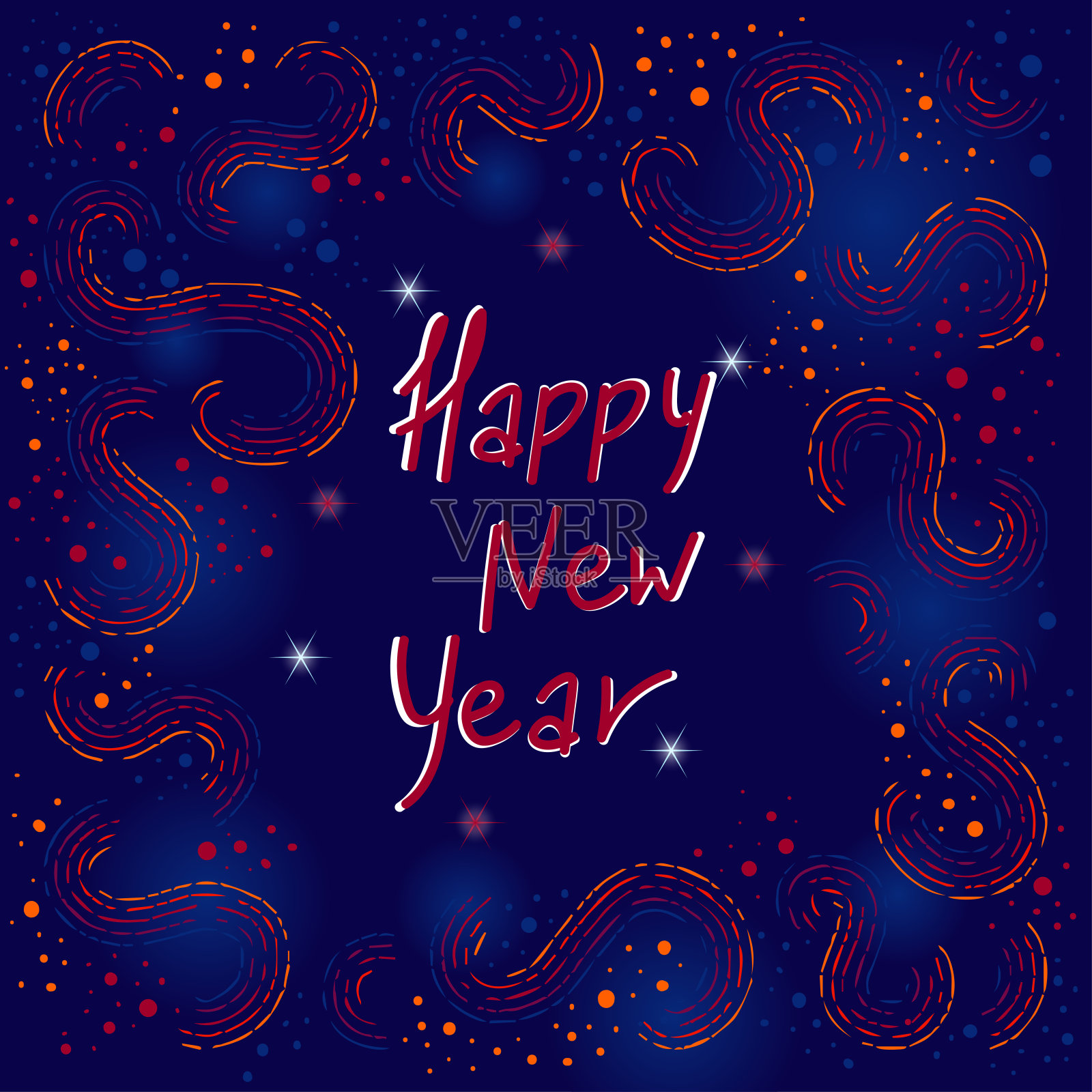 新年快乐横幅设计模板素材