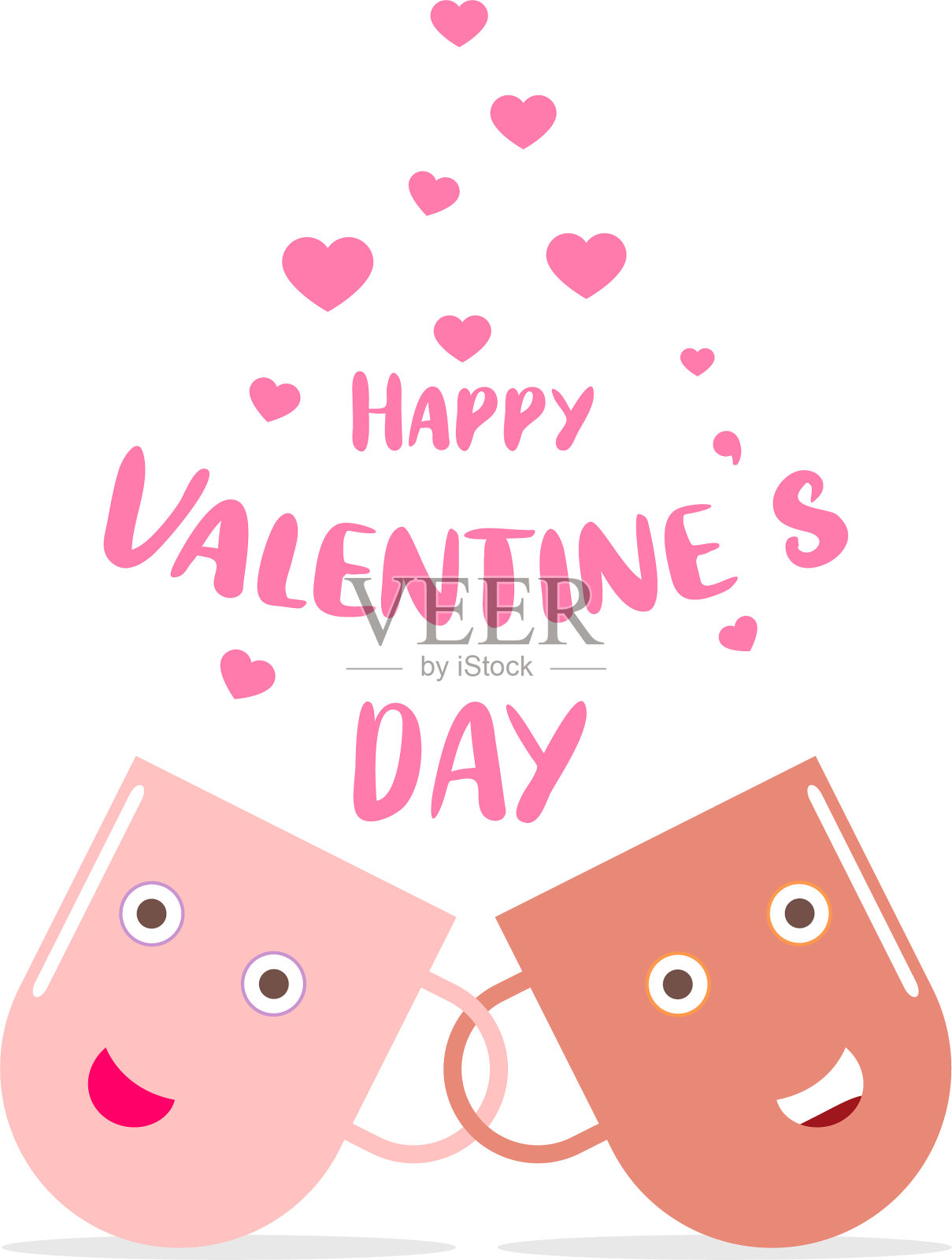 情人节贺卡设计插画图片素材