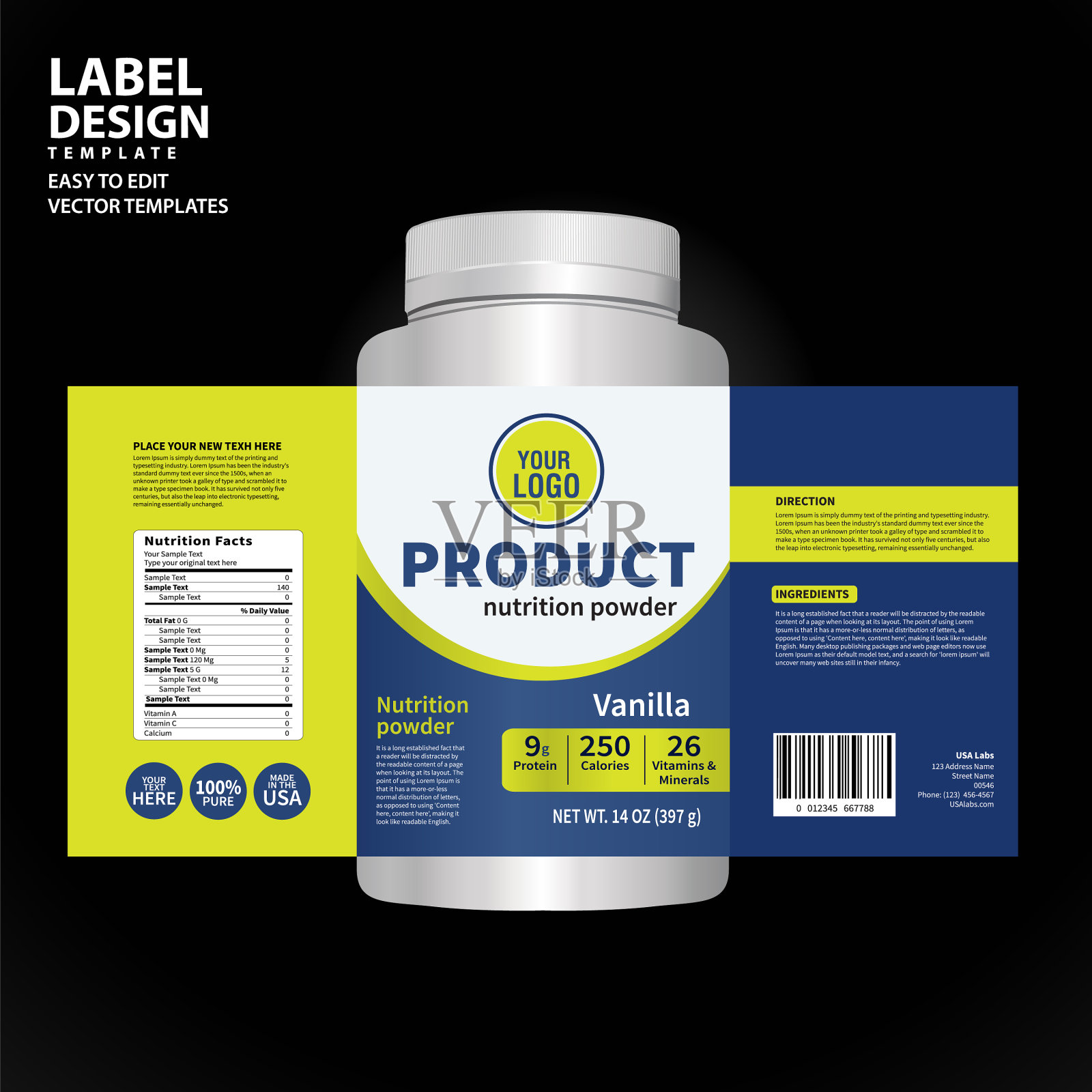 标签及包装模板设计插画图片素材