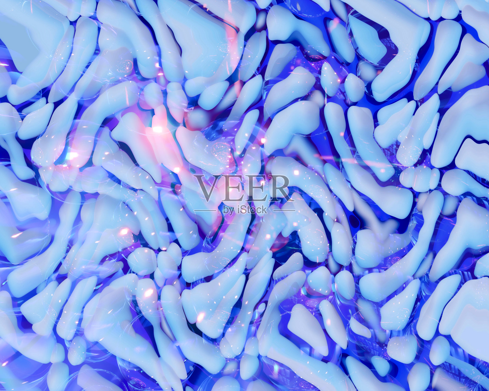 一个彩色的高科技几何抽象背景。三维演示照片摄影图片