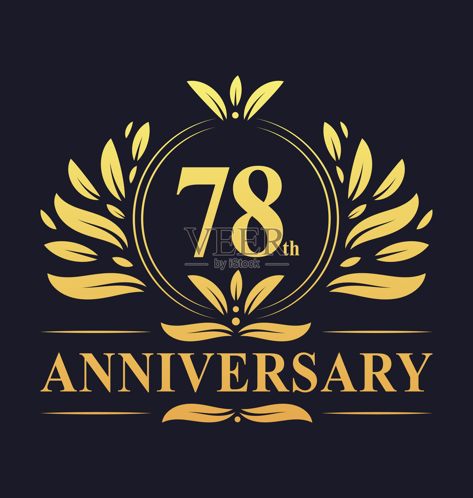 78周年纪念标志78周年纪念设计插画图片素材