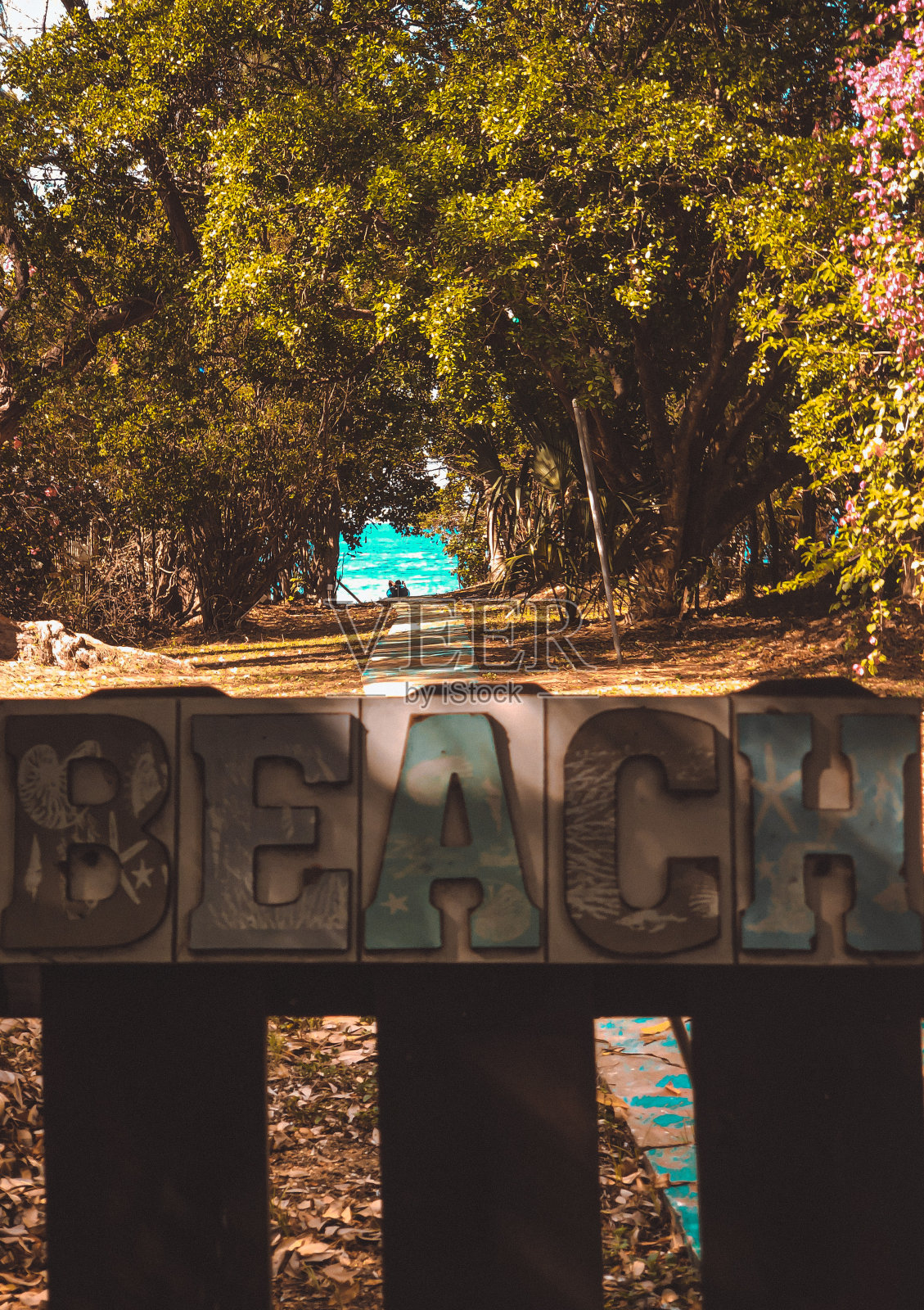 海滩路照片摄影图片