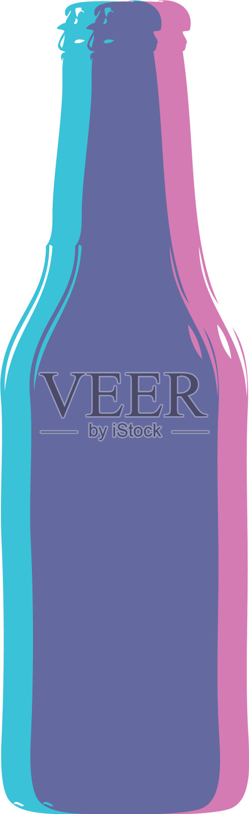 啤酒瓶图标插画图片素材