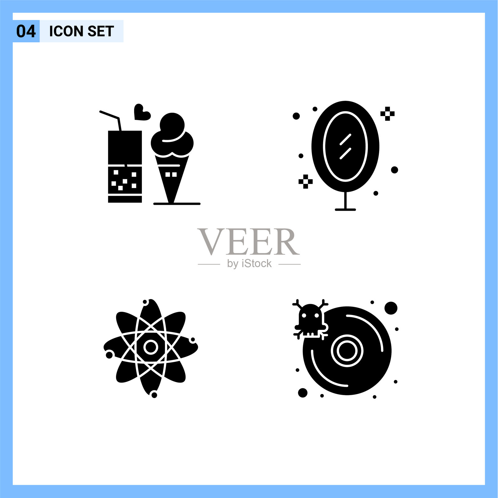 4图标solid style创意象形符号黑色图标素材