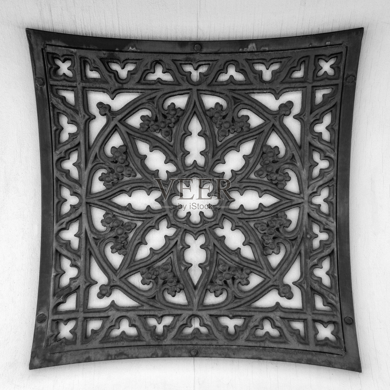 华丽的锻铁墙壁装饰照片摄影图片