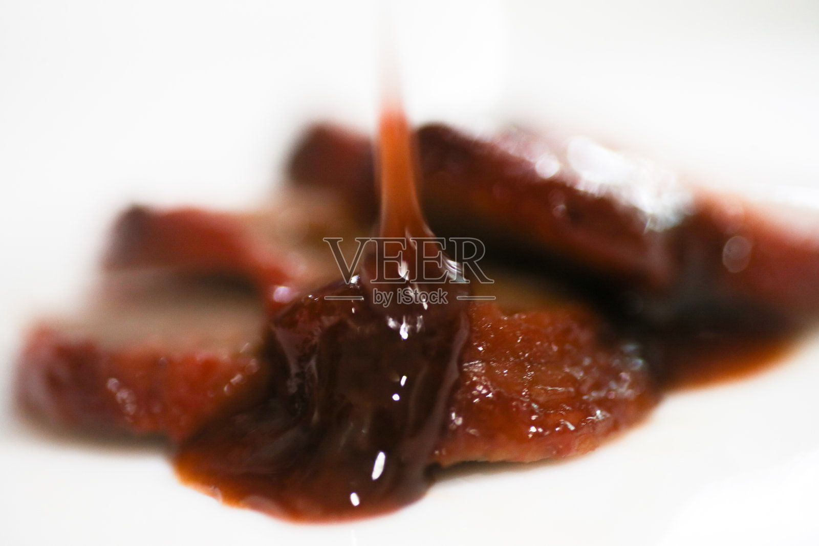 典型的亚洲食物——叉烧照片摄影图片