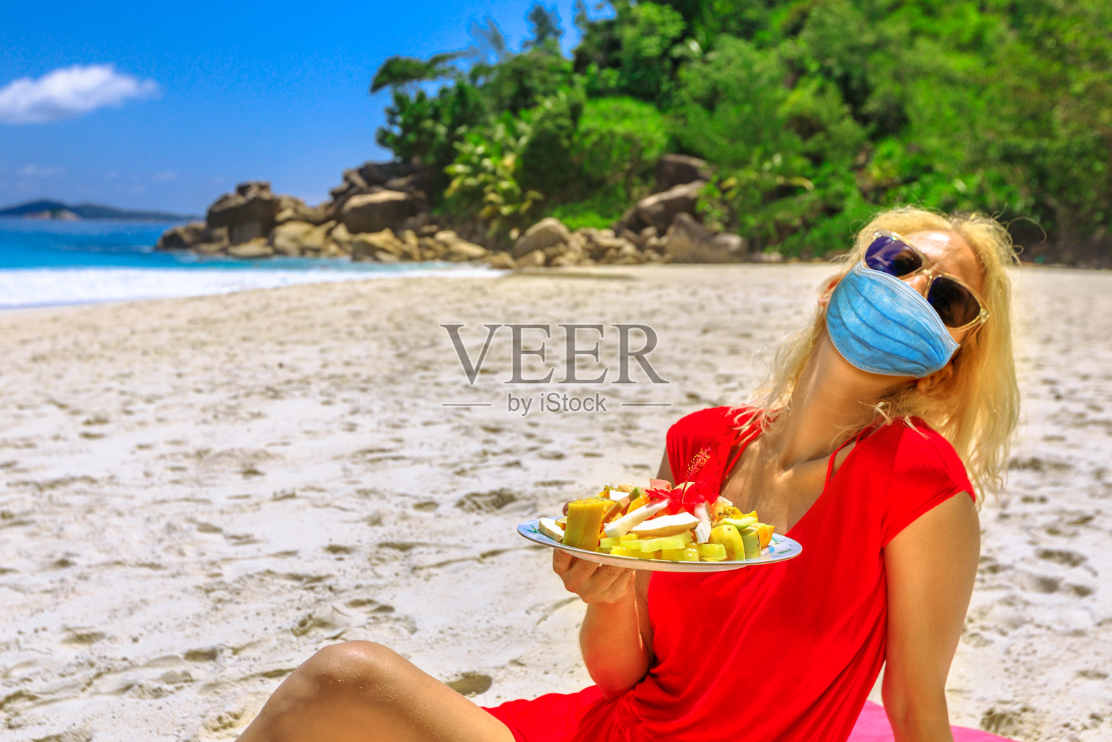 塞舌尔处于Covid-19隔离状态照片摄影图片