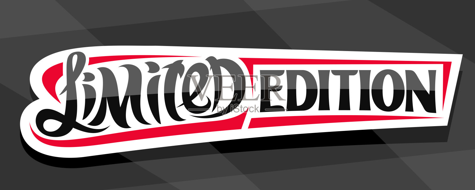 矢量旗帜的限量版产品插画图片素材