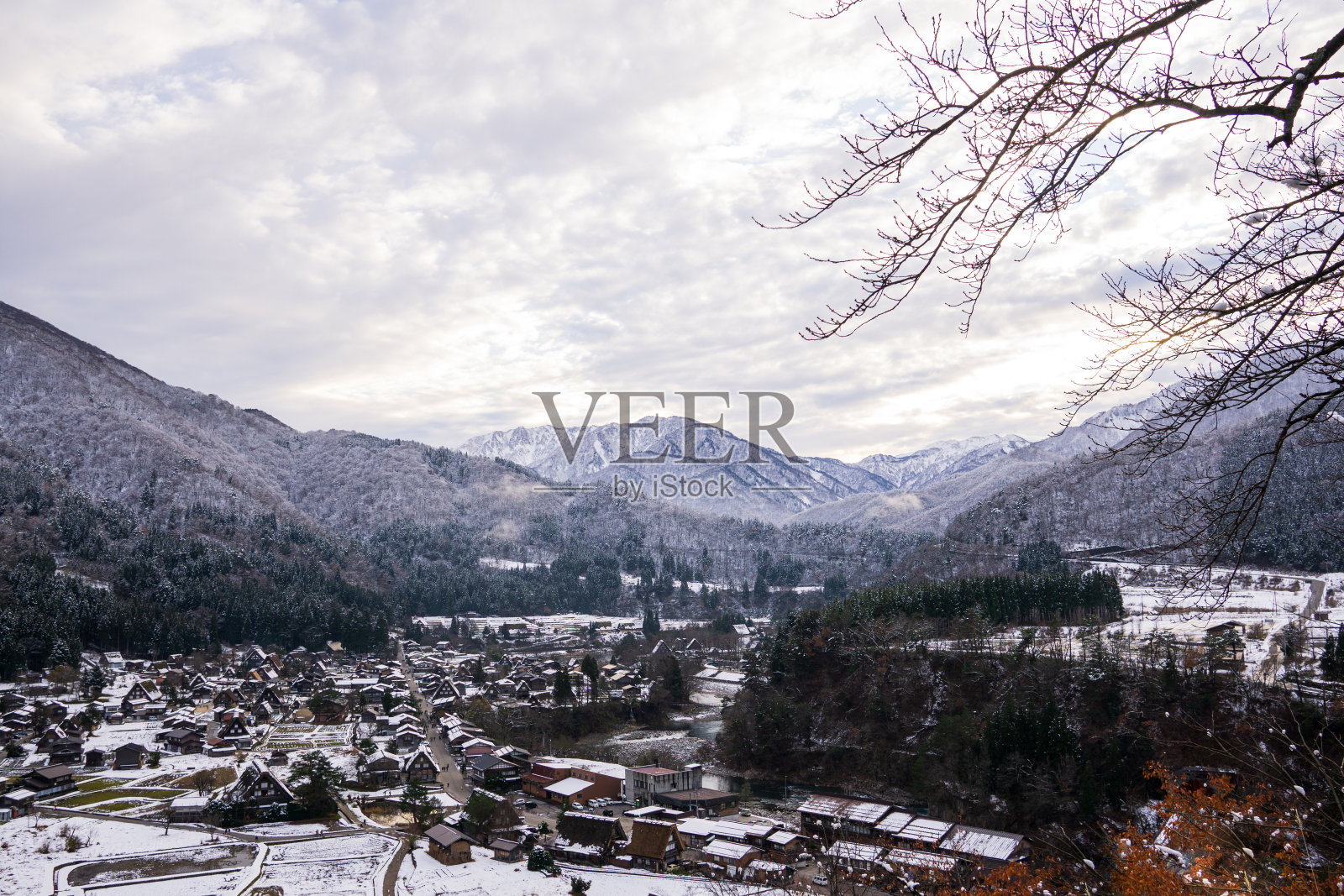 白川村-联合国教科文组织世界遗产,加斯肖-祖寇里农舍照片摄影图片