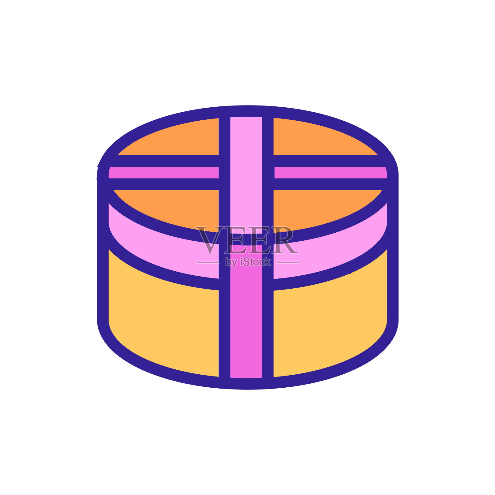 巧克力礼品包装图标矢量大纲插图插画图片素材