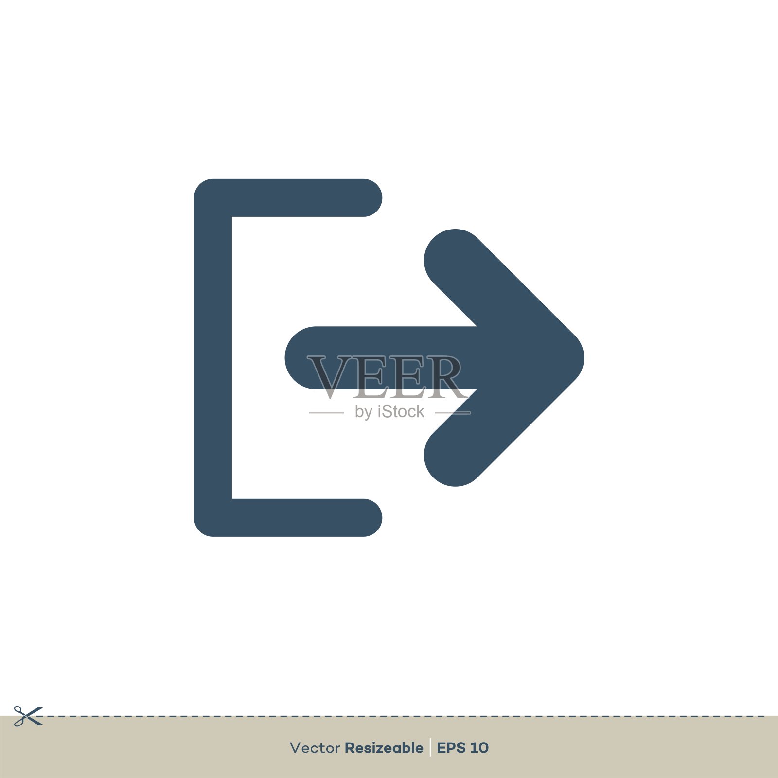 签出图标矢量标志模板插图设计。向量EPS 10。设计元素图片