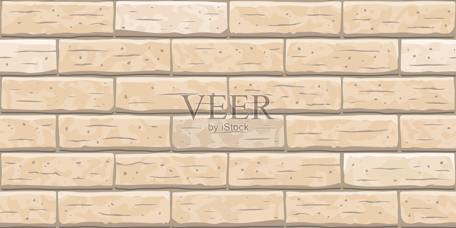 砖墙无缝纹理图案背景。插画图片素材