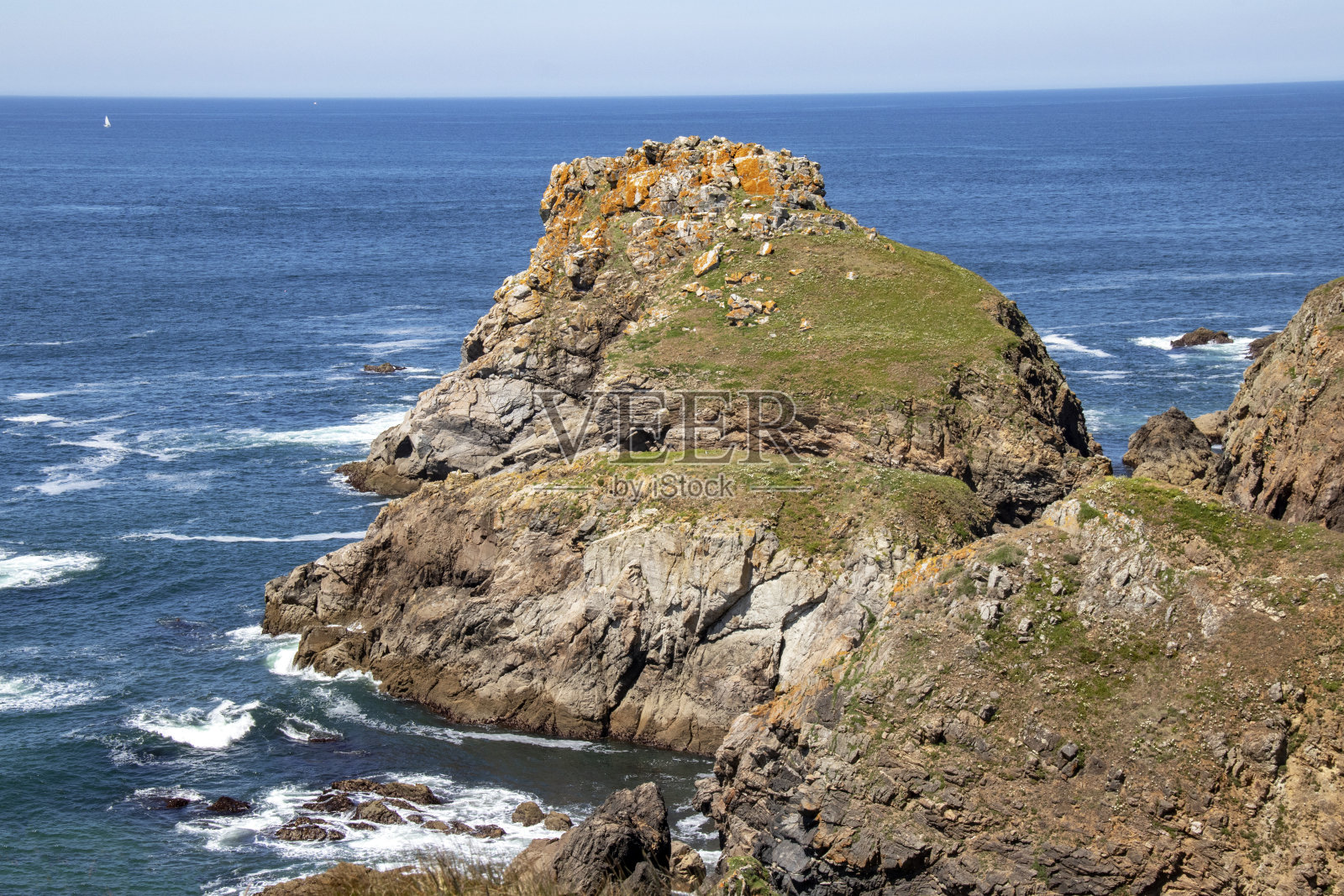 范点。野外的海岸。Finistere。布列塔尼照片摄影图片