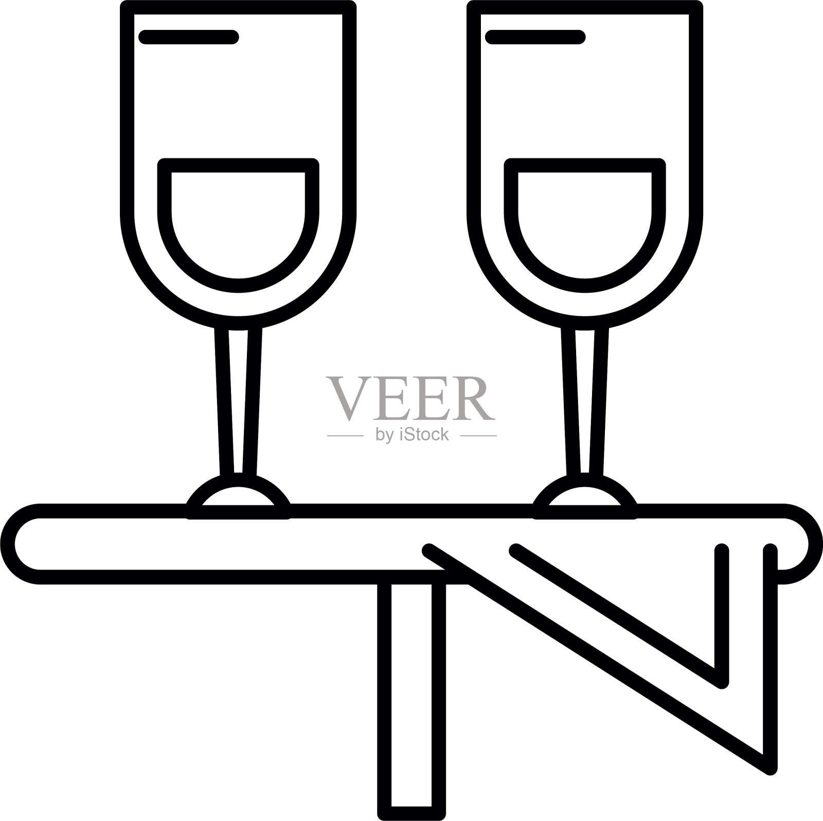 酒杯酒杯敬酒图标插画图片素材