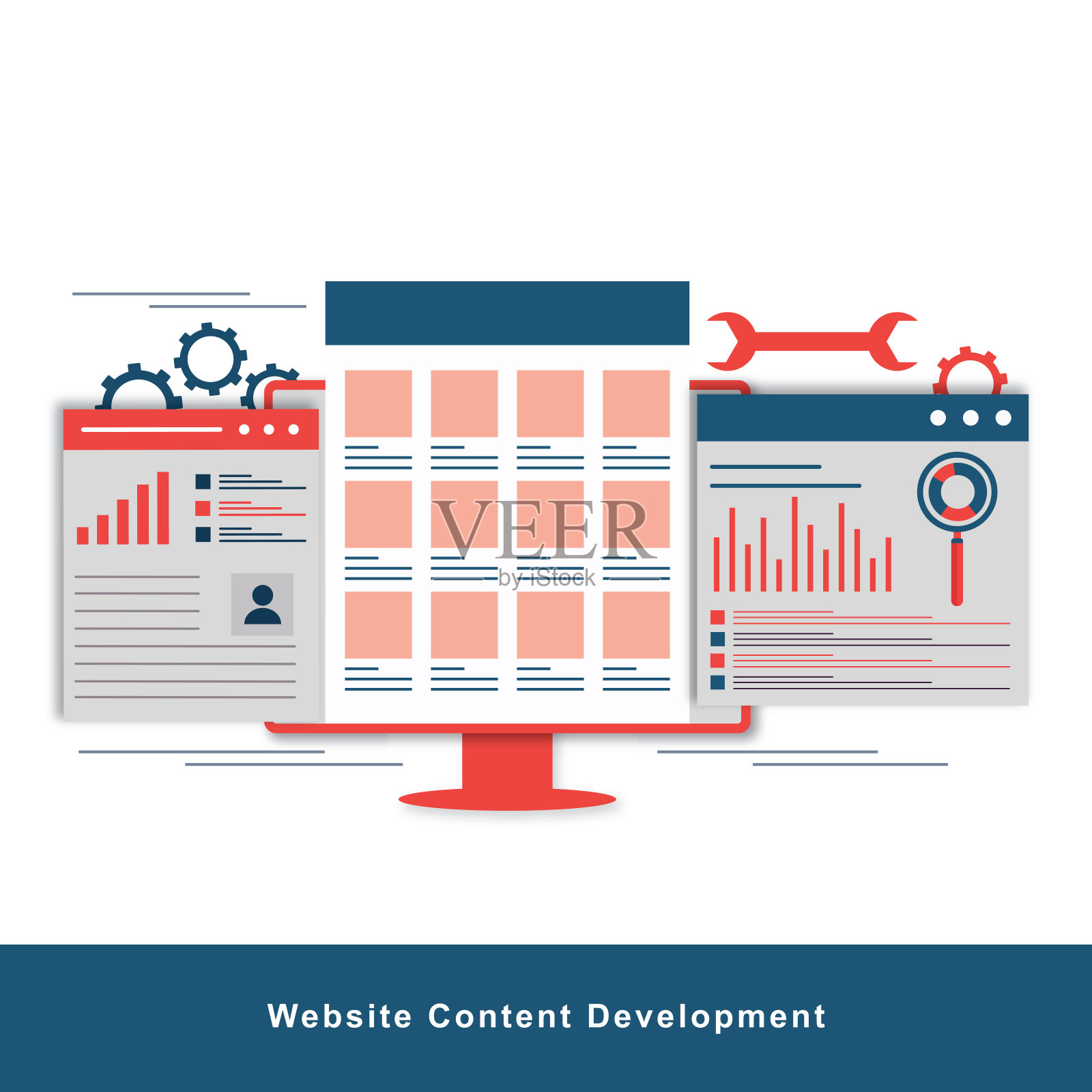 网站内容开发插画图片素材