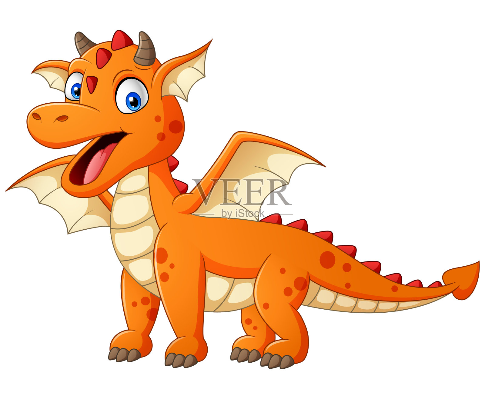 有趣的龙卡通插画图片素材