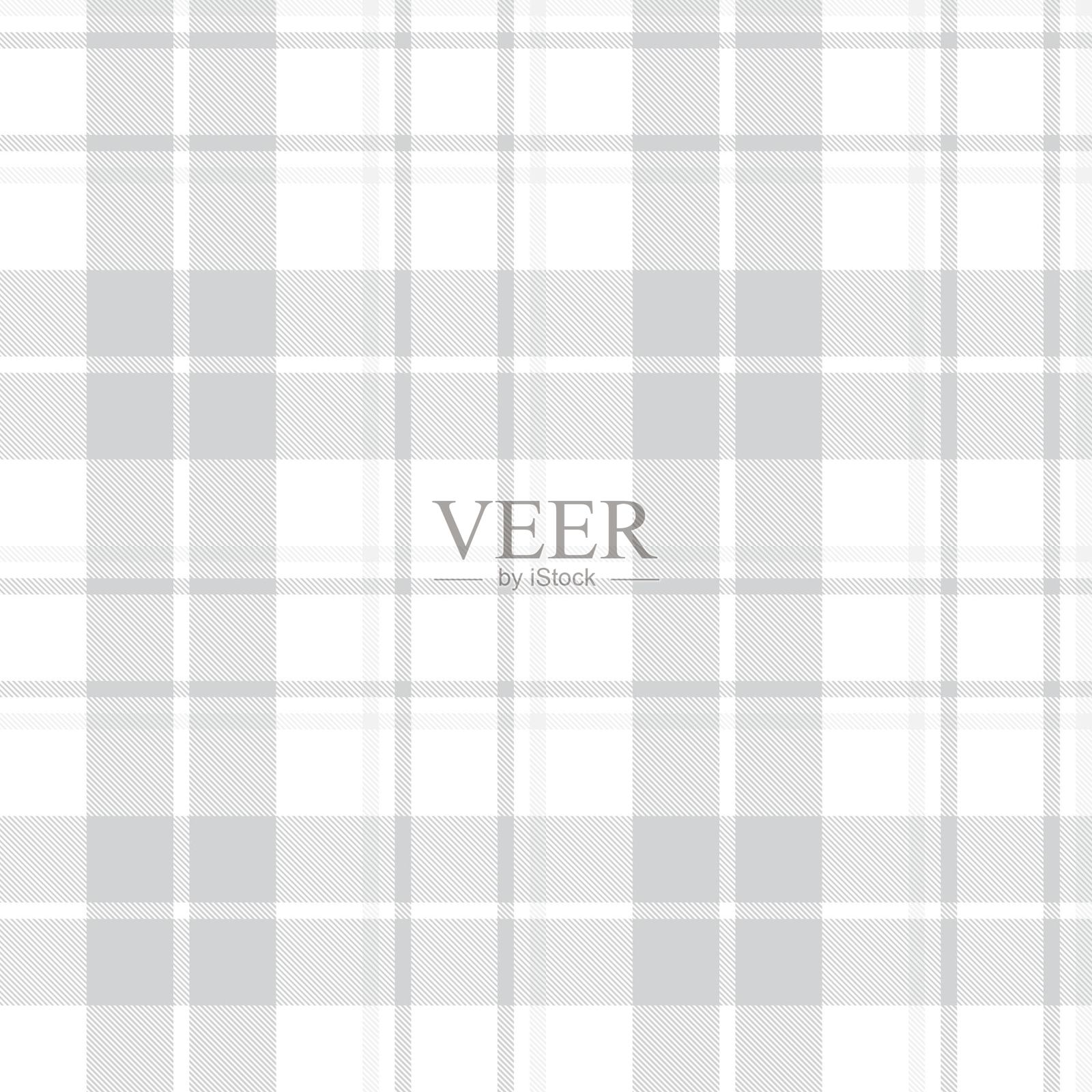 白色格子呢格子无缝图案插画图片素材