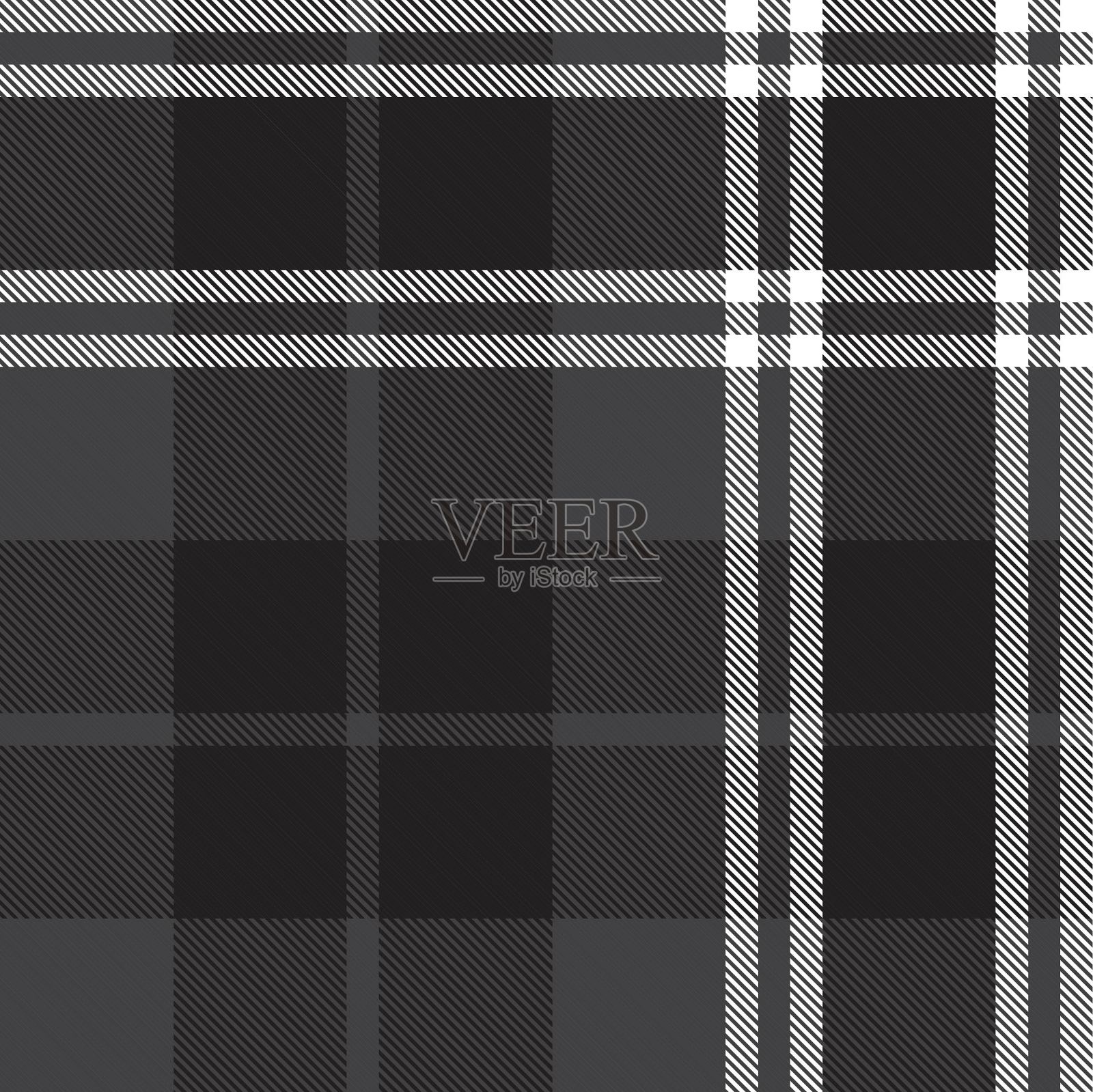 黑白格子格子无缝图案插画图片素材