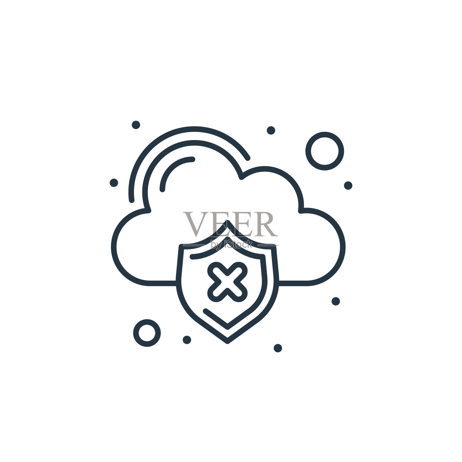 云数据矢量图标。云数据可编辑笔画。云数据线性符号用于网络和移动应用程序,标志,印刷媒体。细线说明。矢量孤立轮廓绘制。插画图片素材