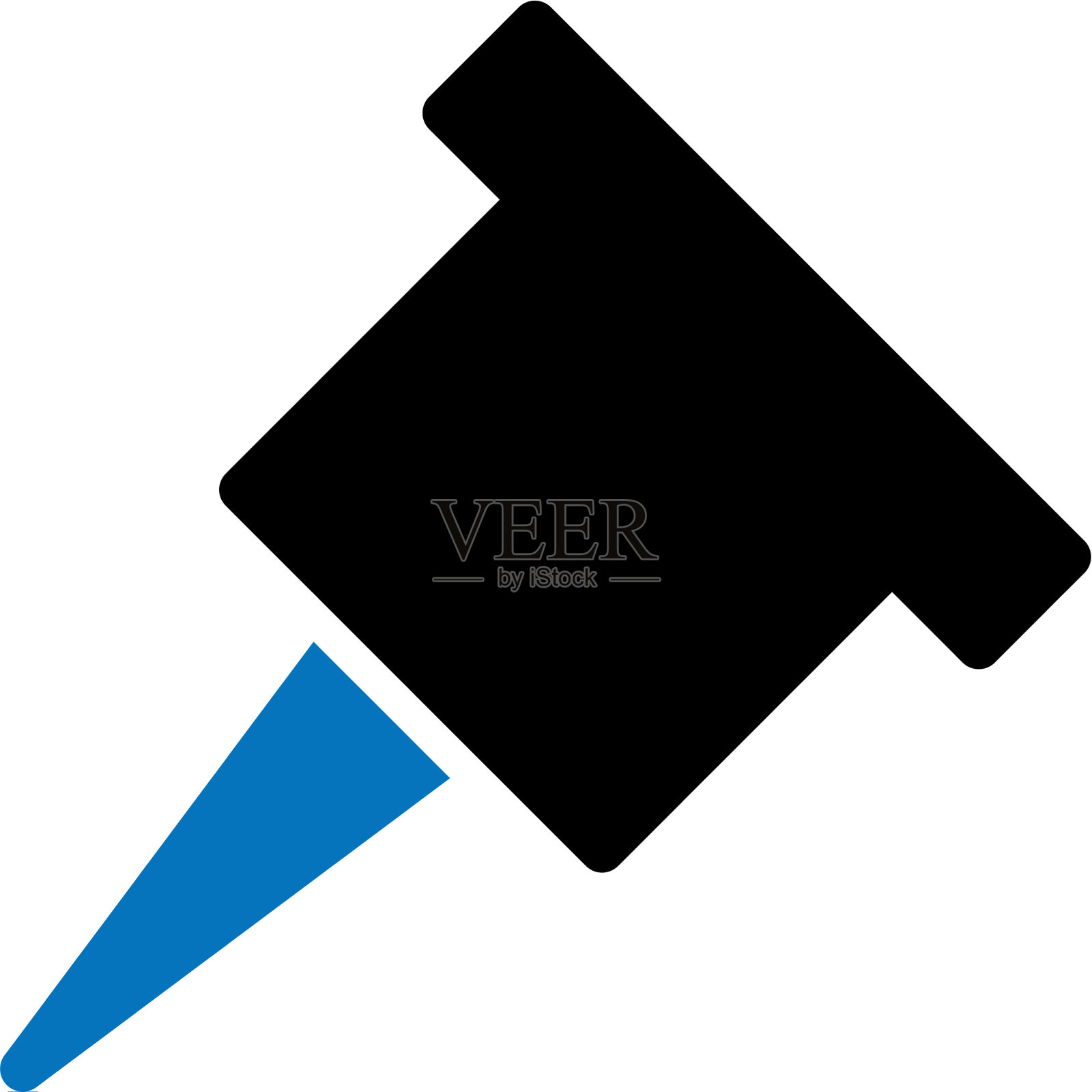 拇指引脚图标孤立的背景图标素材