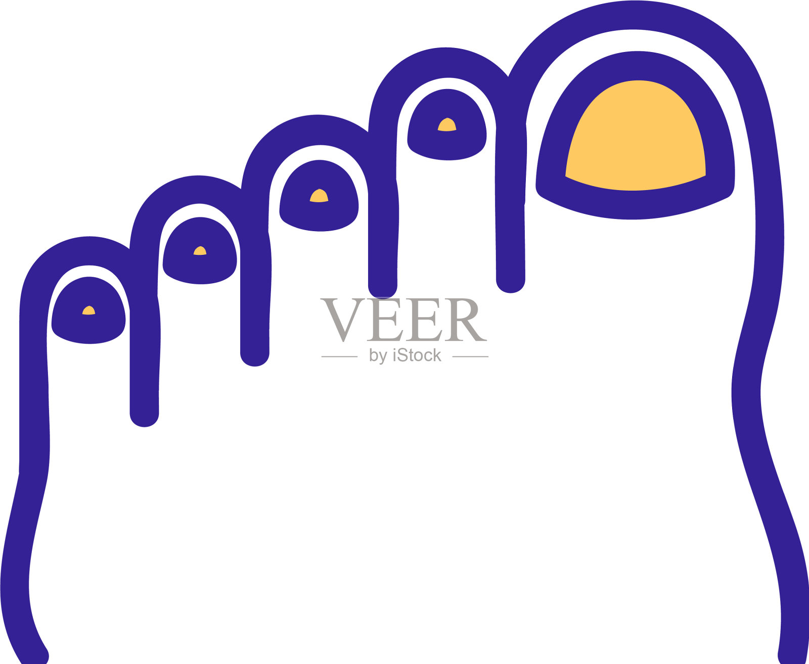 脚图标孤立轮廓符号设计元素图片