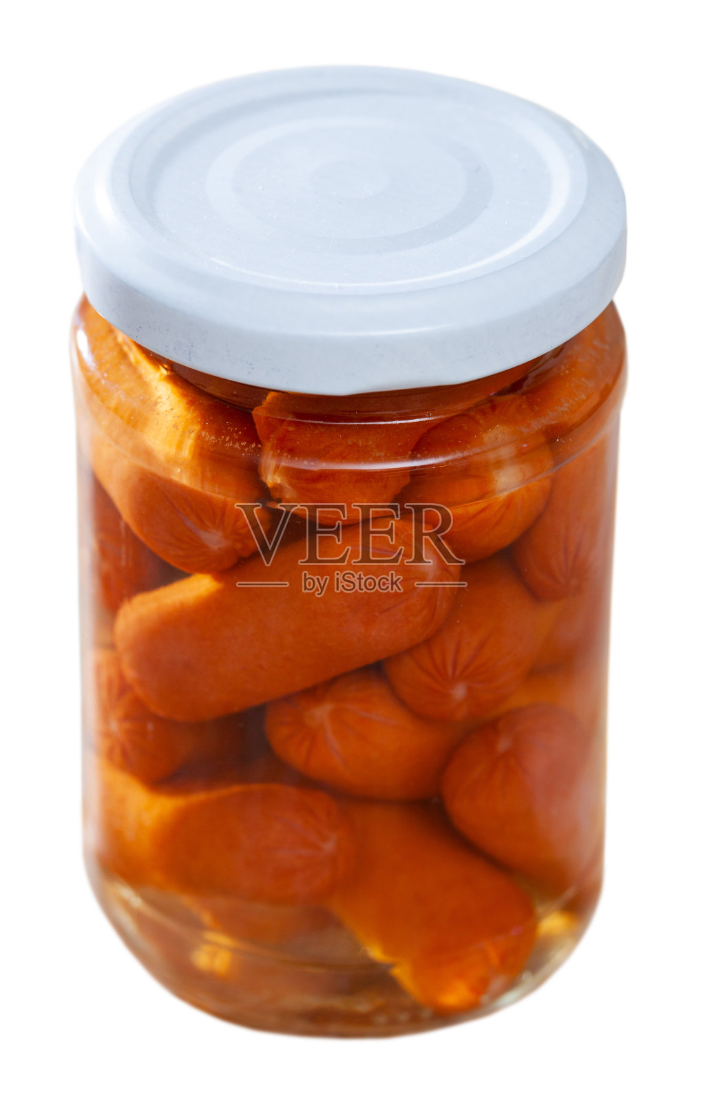 腊肠玻璃罐照片摄影图片