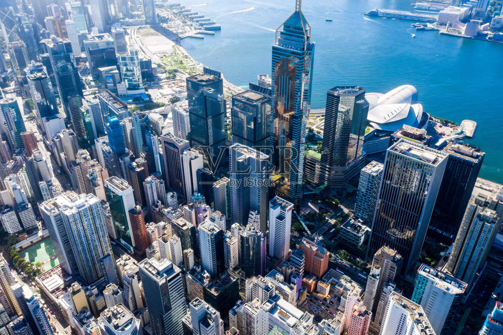 香港城市的无人机视图照片摄影图片