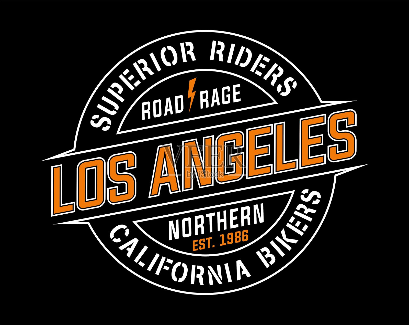 标语设计,优越的车手洛杉矶,矢量插图。设计元素图片